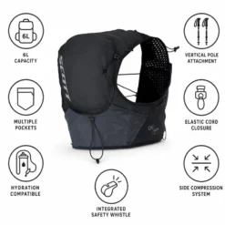 Gilet da trail Scott Endurance Tr' 6 Backpack Black