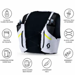 Gilet da trail Scott Rc Pro Tr' 10 Hydration Backpack White Black