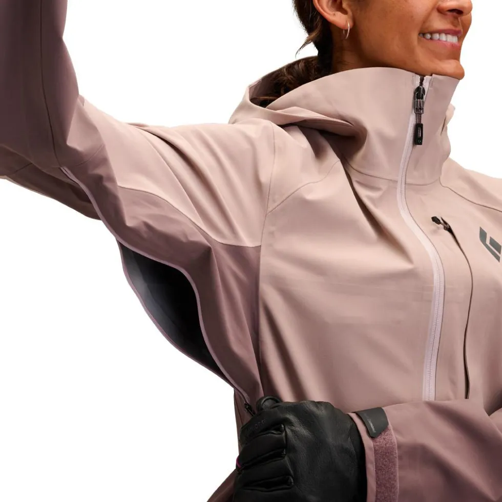 Giubbotto tecnico Black Diamond W Recon Stretch Shell Pale Mauve Dark Mauve