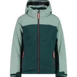 Giubbotto tecnico CMP Kid Girl Jacket Snaps Hood Trek Green