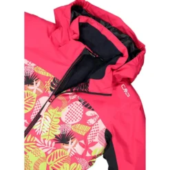Giubbotto tecnico CMP Kid Girl Jacket Snaps Hood Carminio Pink