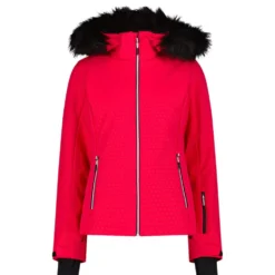 Giubbotto tecnico CMP Woman Jacket Zip Hood Carminio