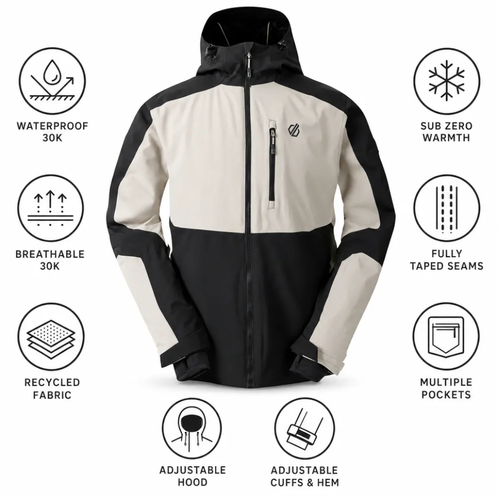 Giubbotto tecnico DARE2B Eagle III Jacket Abbey Stone Black