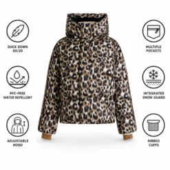 Giubbotto tecnico Fusalp Ada Leopard Leopard Flou Savane