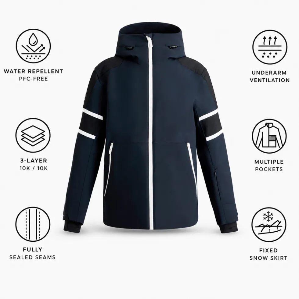 Giubbotto tecnico Fusalp Amwo Marin Noir Neige