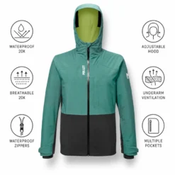 Giubbotto tecnico Millet Brevent Jacket M Black