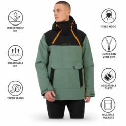 Giubbotto tecnico Protest PrtLado Snow Jacket Aspen Green
