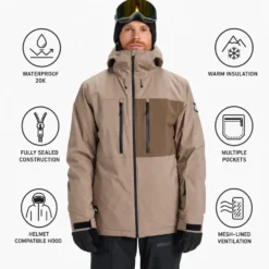 Giubbotto tecnico Quiksilver Sycamore Solid 20K Jacket Fallen Rock