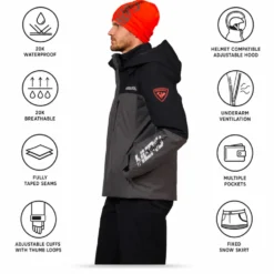 Giubbotto tecnico Rossignol Hero Velika Insulated Jacket Onyx Grey