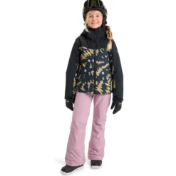 Giubbotto tecnico Roxy Free Jet Block Girl Jacket Fennel Seed Big Flower Rg