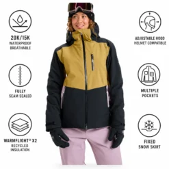 Giubbotto tecnico Roxy Stormdash Jacket Fennel Seed