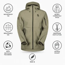 Giubbotto tecnico Scott Jacket M's Explorair 3 Layer Dust Grey