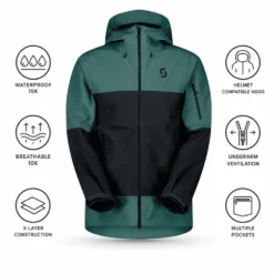 Giubbotto tecnico Scott Jacket M's Explorair 3 Layer Frozen Blue Black