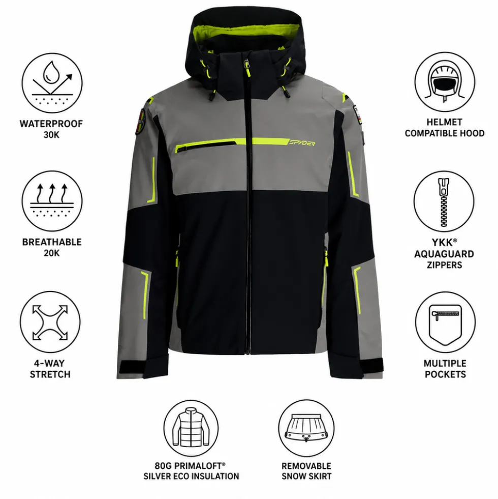 Giubbotto tecnico Spyder Titan Jacket Black
