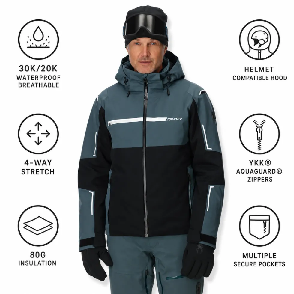 Giubbotto tecnico Spyder Titan Jacket Black 2