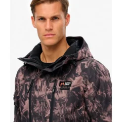 Giubbotto tecnico Superdry Hooded Ski Shell Jacket M's Woodgrain Print
