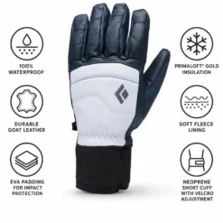 Guanti Black Diamond Women's Spark Gloves Charcoal Belay Blue