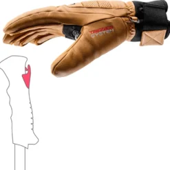 Guanti Leki Copper 3D Pro Tan Black