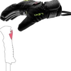 Guanti Leki Wcr C-Tech 3D Junior Black Ice Lemon