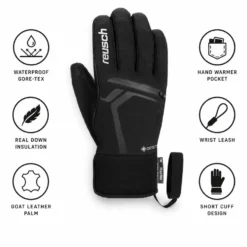 Guanti Reusch Down Spirit Gore-Tex Sc Black Silver