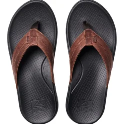 Infradito Reef Cushion Phantom 2.0 Leather Brown Black