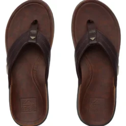 Infradito Reef Leather Offshore Dark Brown