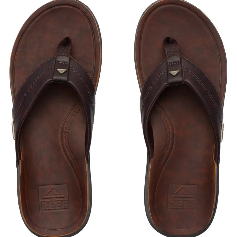 Infradito Reef Leather Offshore Dark Brown