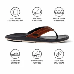 Infradito Reef Leather Offshore Tan