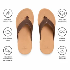 Infradito Rip Curl Chiba 2.0 Bloom Open Toe Brown Tan
