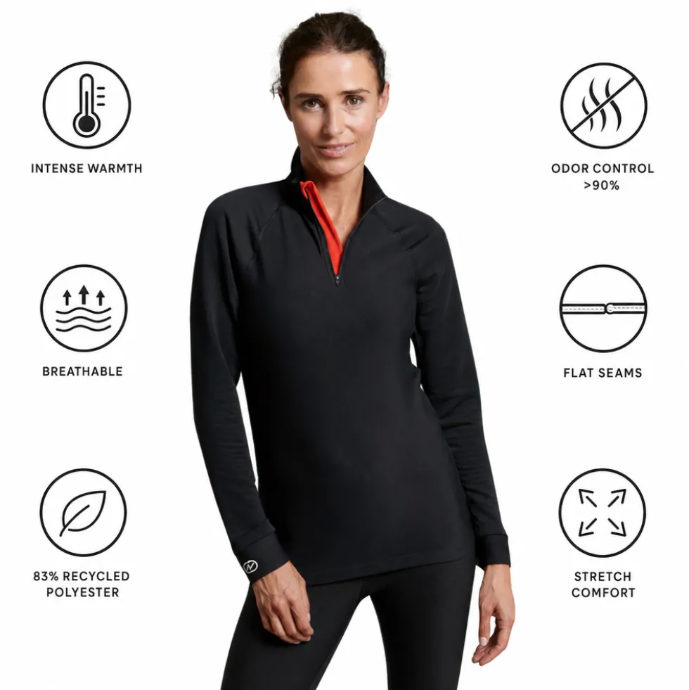 Intimo Tecnico Damart Sport Comfort Thermolactyl 5 Col Zippe W Noir