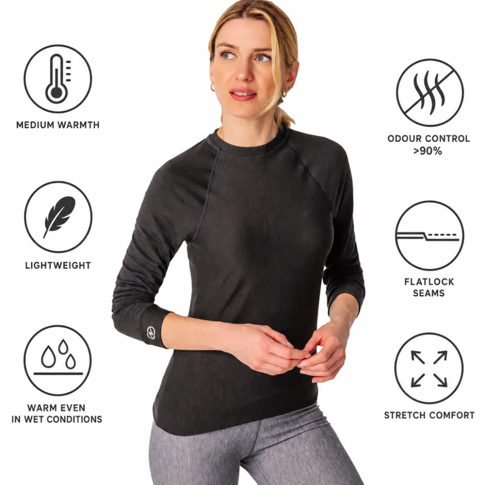 Intimo Tecnico Damart Sport Comfort Thermolactyl 3 Col Rond W Noir