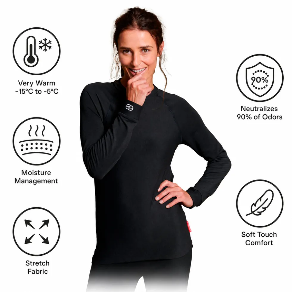 Intimo Tecnico Damart Sport Comfort Thermolactyl 4 W Noir