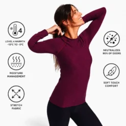 Intimo Tecnico Damart Sport Comfort Thermolactyl 4 W Prune