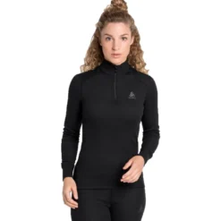 Intimo Tecnico Odlo Active Warm Eco Top Ls Halfzip Wmn Black Black