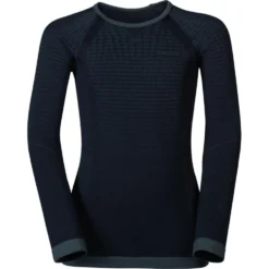 Intimo Tecnico Odlo Performance Warm Kids Top Crew Neck Ls Black Black