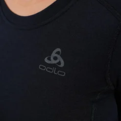 Intimo Tecnico Odlo Top Crew Neck L/S Merino 200 W Black