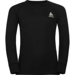 intimo tecnico sci di fondo Odlo Active Warm Eco Kids BI Top Crew Neck LS Black