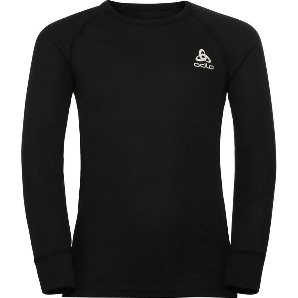 intimo tecnico sci di fondo Odlo Active Warm Eco Kids BI Top Crew Neck LS Black