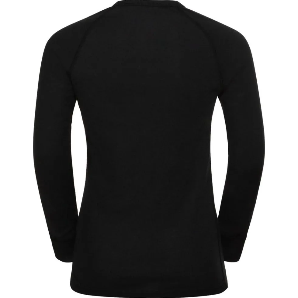 intimo tecnico sci di fondo Odlo Active Warm Eco Kids BI Top Crew Neck LS Black