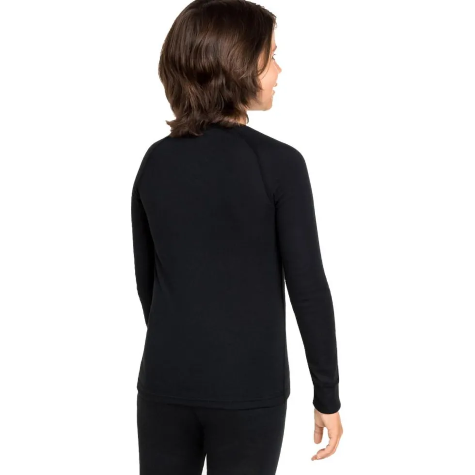 intimo tecnico sci di fondo Odlo Active Warm Eco Kids BI Top Crew Neck LS Black