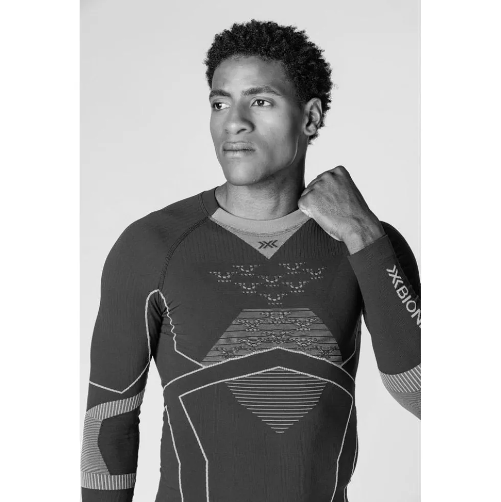 Intimo Tecnico X Bionic Code Energy Accumulator Light Shirt Ls 1/2 Zip Black Light Grey