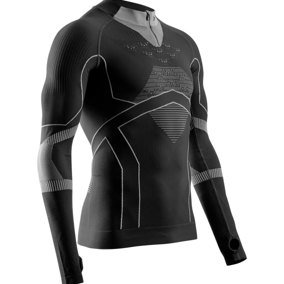 Intimo Tecnico X Bionic Code Energy Accumulator Light Shirt Ls 1/2 Zip Black Light Grey