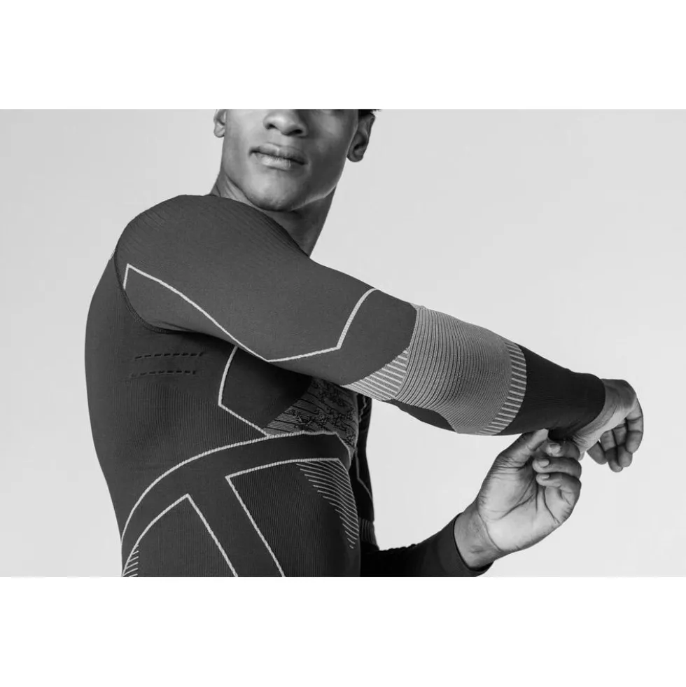 Intimo Tecnico X Bionic Code Energy Accumulator Light Shirt Ls 1/2 Zip Black Light Grey
