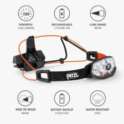 Lampade frontali Petzl Nao RL Noir