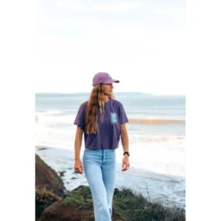 Maglietta Bleubird Trailhead Cropped Plum