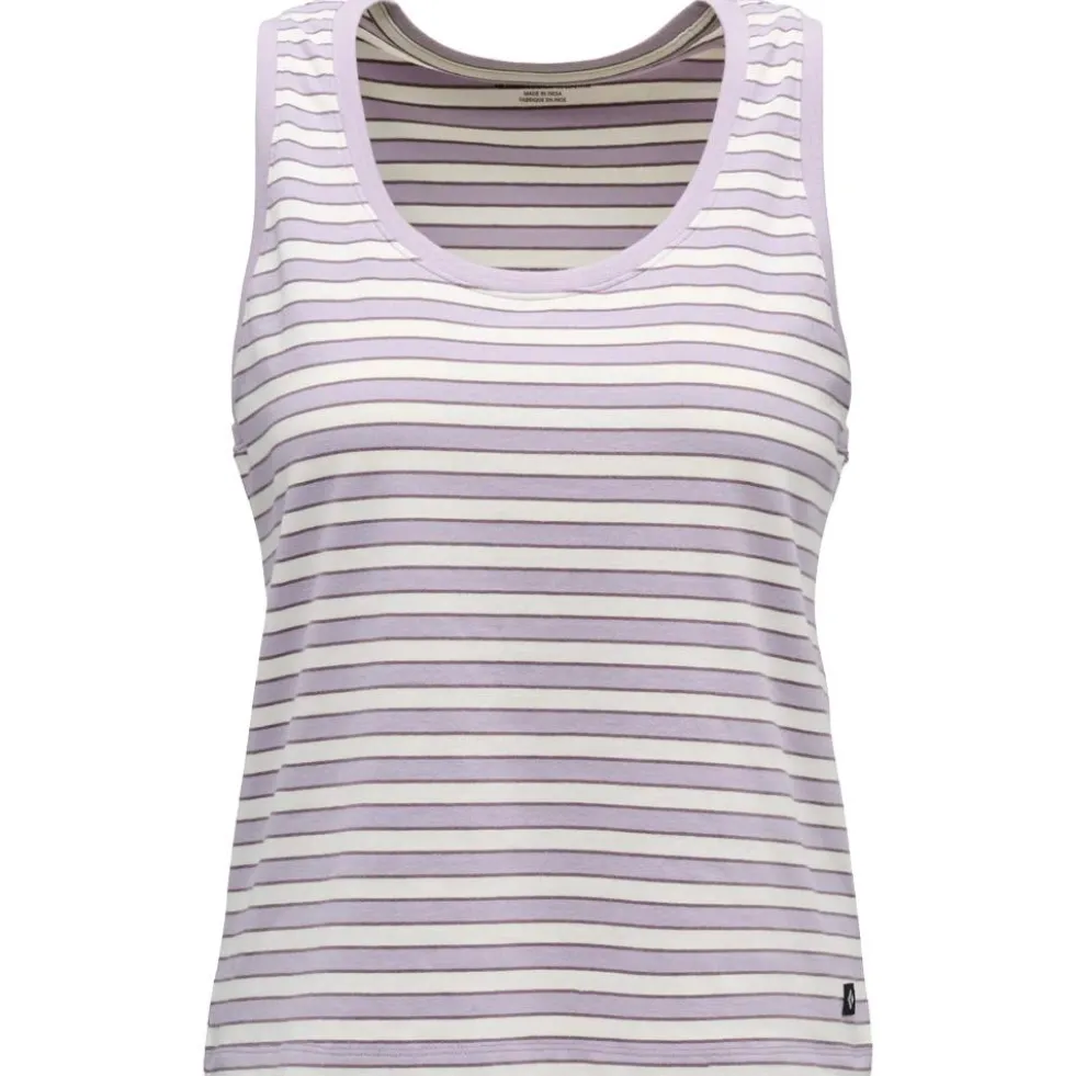 Maglietta da arrampicata Black Diamond W's Stripe Tank Long Dusk Violet Off Whit Dark Mauve