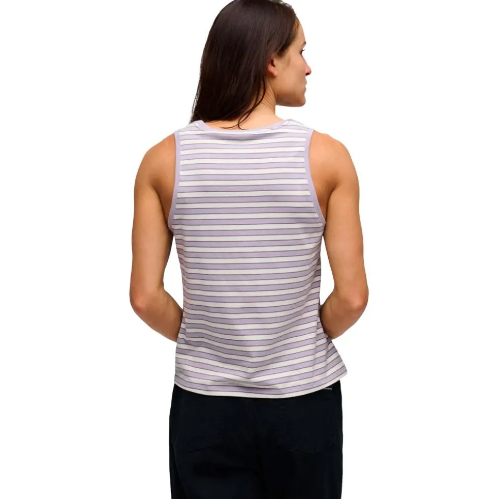 Maglietta da arrampicata Black Diamond W's Stripe Tank Long Dusk Violet Off Whit Dark Mauve