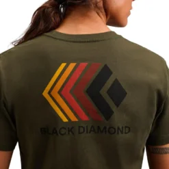 Maglietta da arrampicata Black Diamond Faded Crop Ss Tee Dark Moss