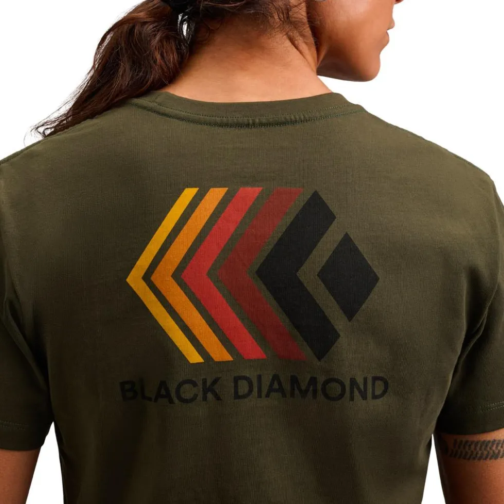 Maglietta da arrampicata Black Diamond Faded Crop Ss Tee Dark Moss