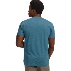 Maglietta da arrampicata Black Diamond Stripe Short Sleeve Creek Blue Charcoal